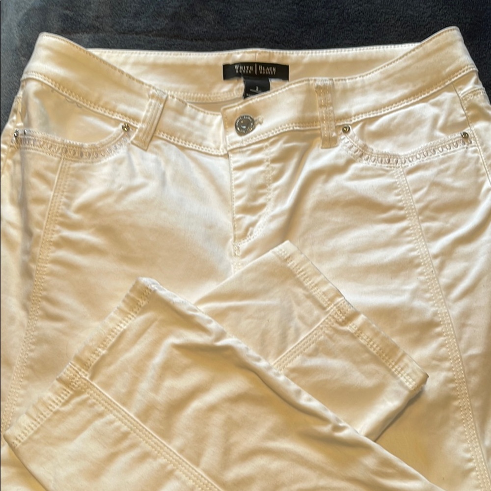 White House Black Market White Embellished Pants